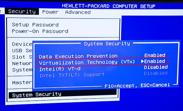 HP BIOS