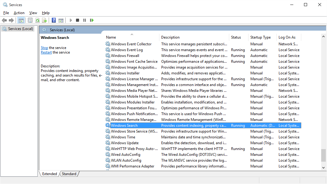 Disable Windows indexing 2of3