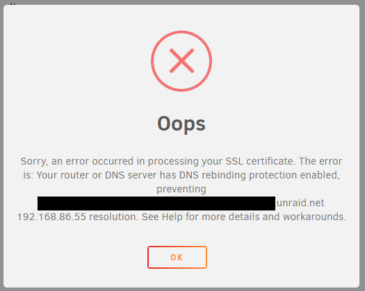 DNS Rebinding Error